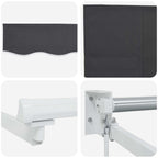 Einziehbare Markise Anthrazit 2,5 x 2 m