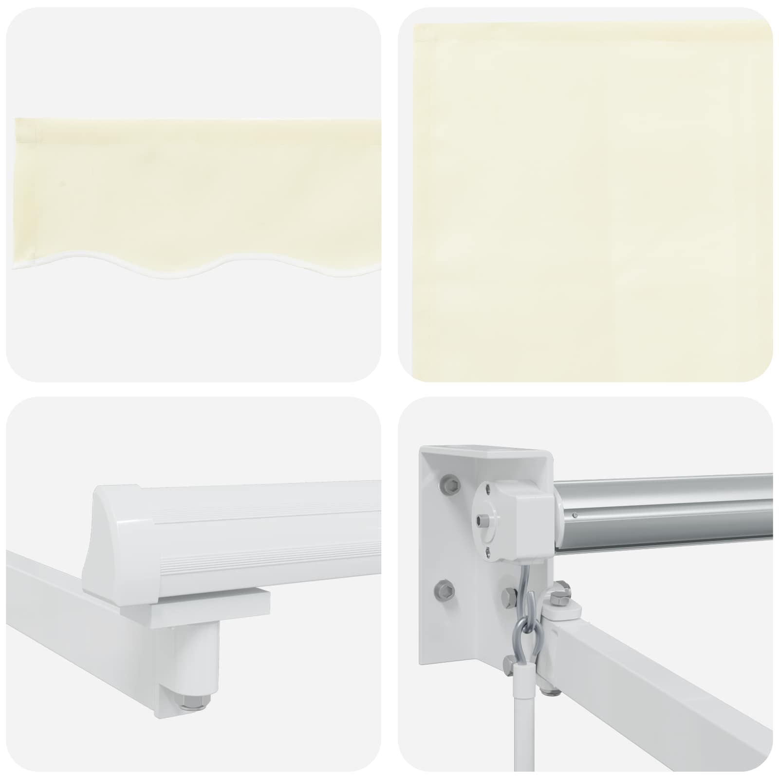 Einziehbare Markise Creme 3,5 x 2 m