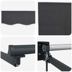 Einziehbare Markise Anthrazit 3,5 x 2 m