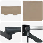 Einziehbare Markise Beige 3,5 x 2 m