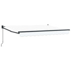 Einziehbare Markise Weiß 3,5 x 2 m 100% Polyester und Aluminium