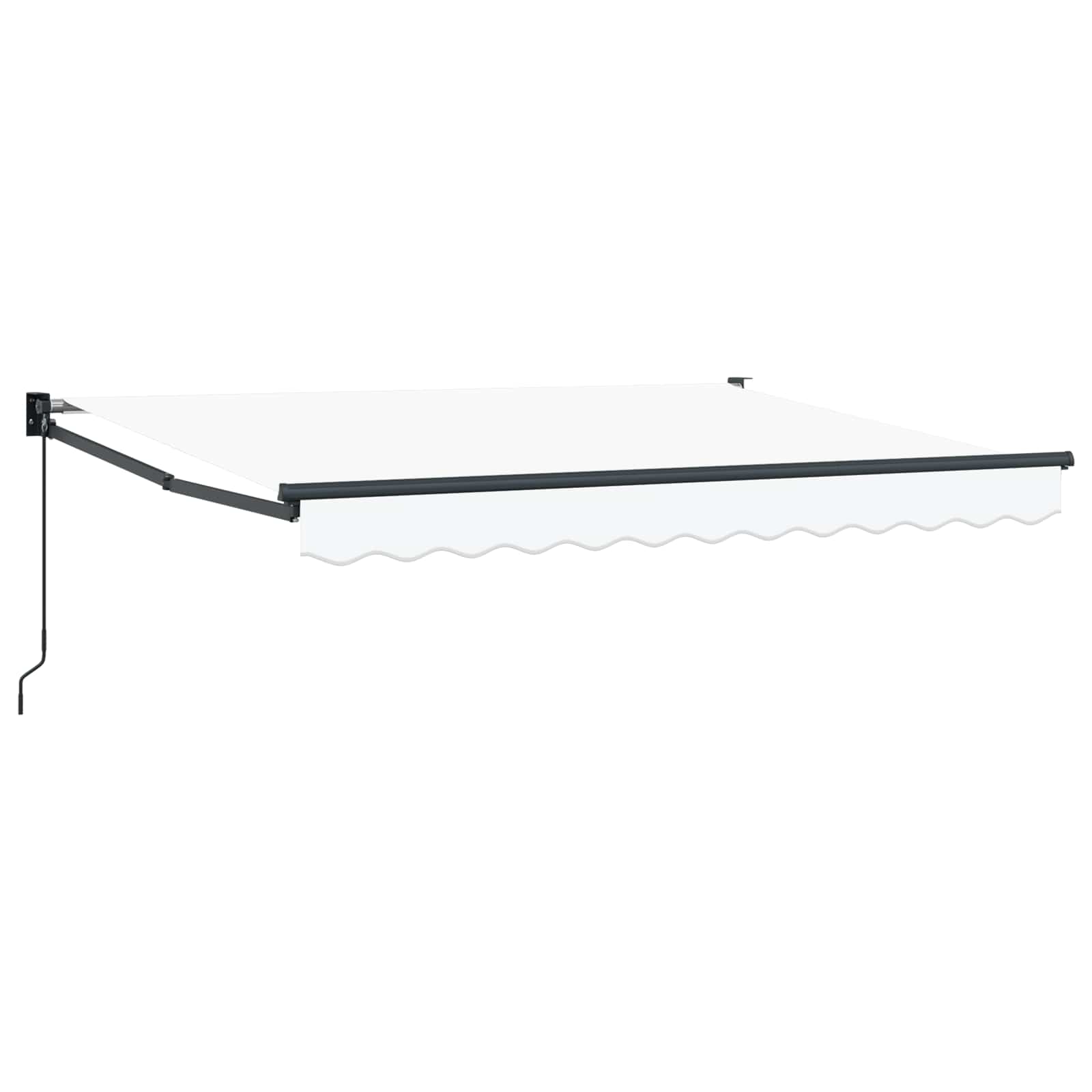 Einziehbare Markise Weiß 3,5 x 2 m 100% Polyester und Aluminium