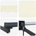 Einziehbare Markise Creme 4 x 2 m 100% Polyester und Aluminium