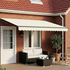 Einziehbare Markise Creme 4 x 2 m 100% Polyester und Aluminium