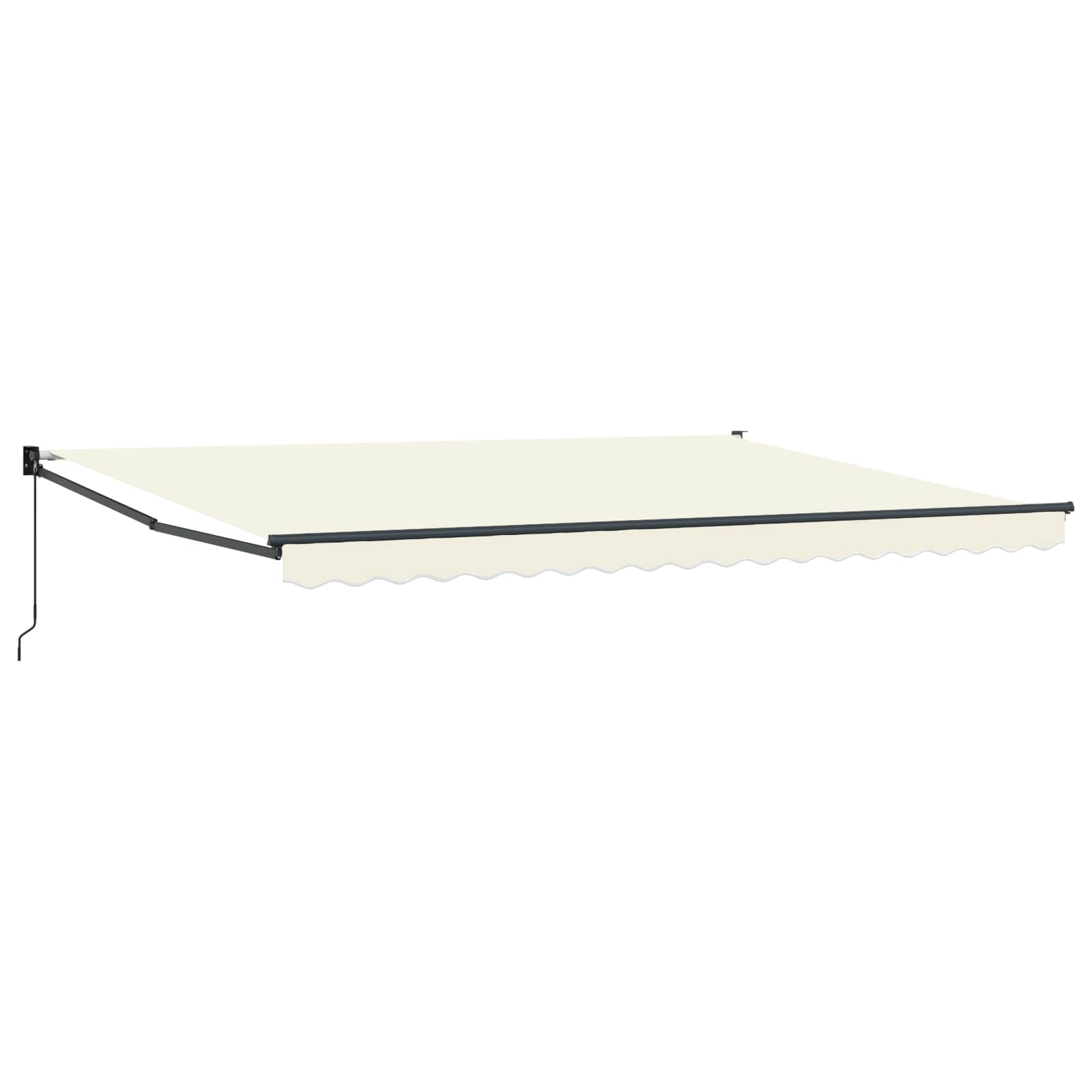 Einziehbare Markise Creme 4 x 2 m 100% Polyester und Aluminium