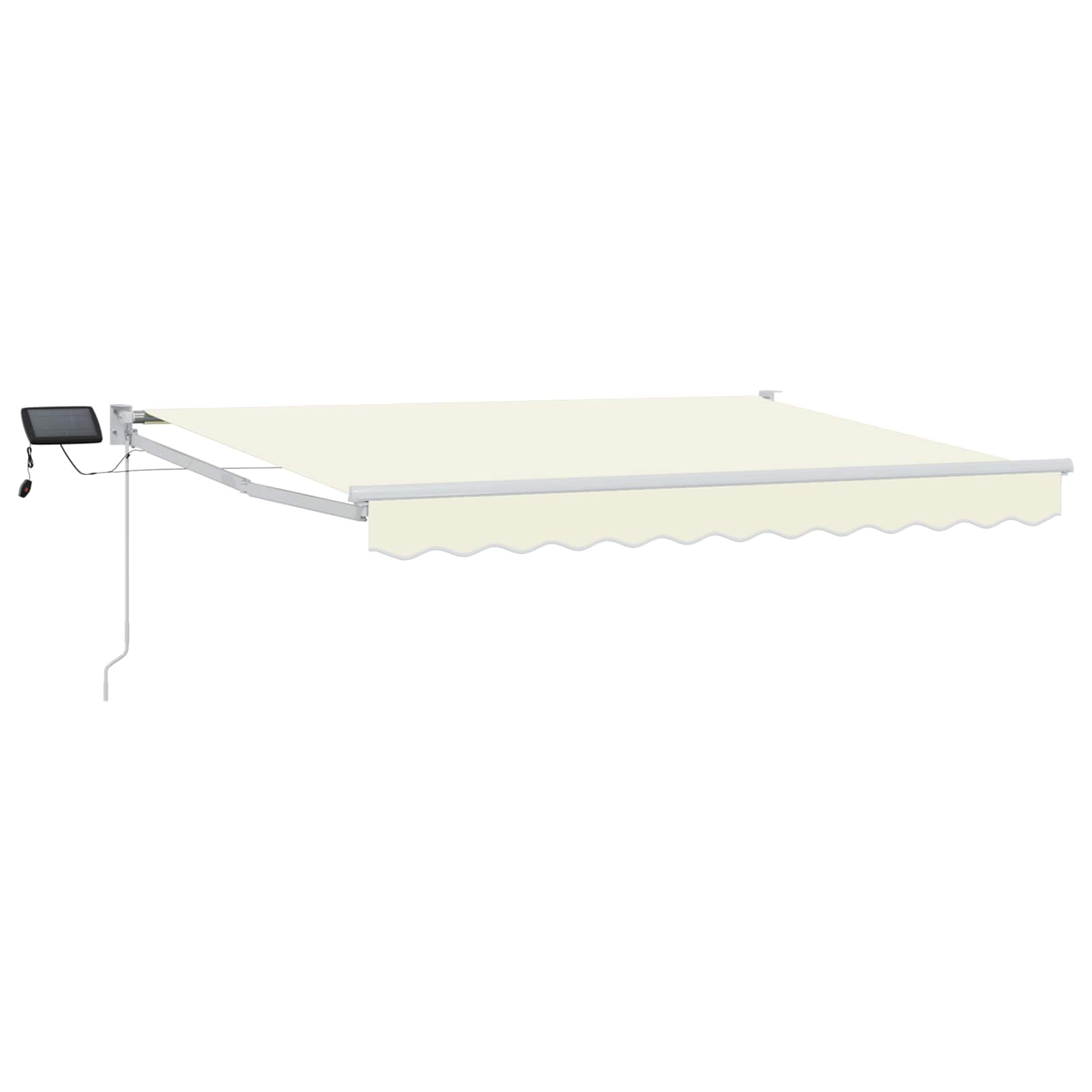 Manuelle Gelenkarmmarkise mit LEDs Creme und Weiß 3 x 2 m