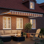 Manuelle Gelenkarmmarkise mit LEDs Mehrfarbig 3 x 2 m
