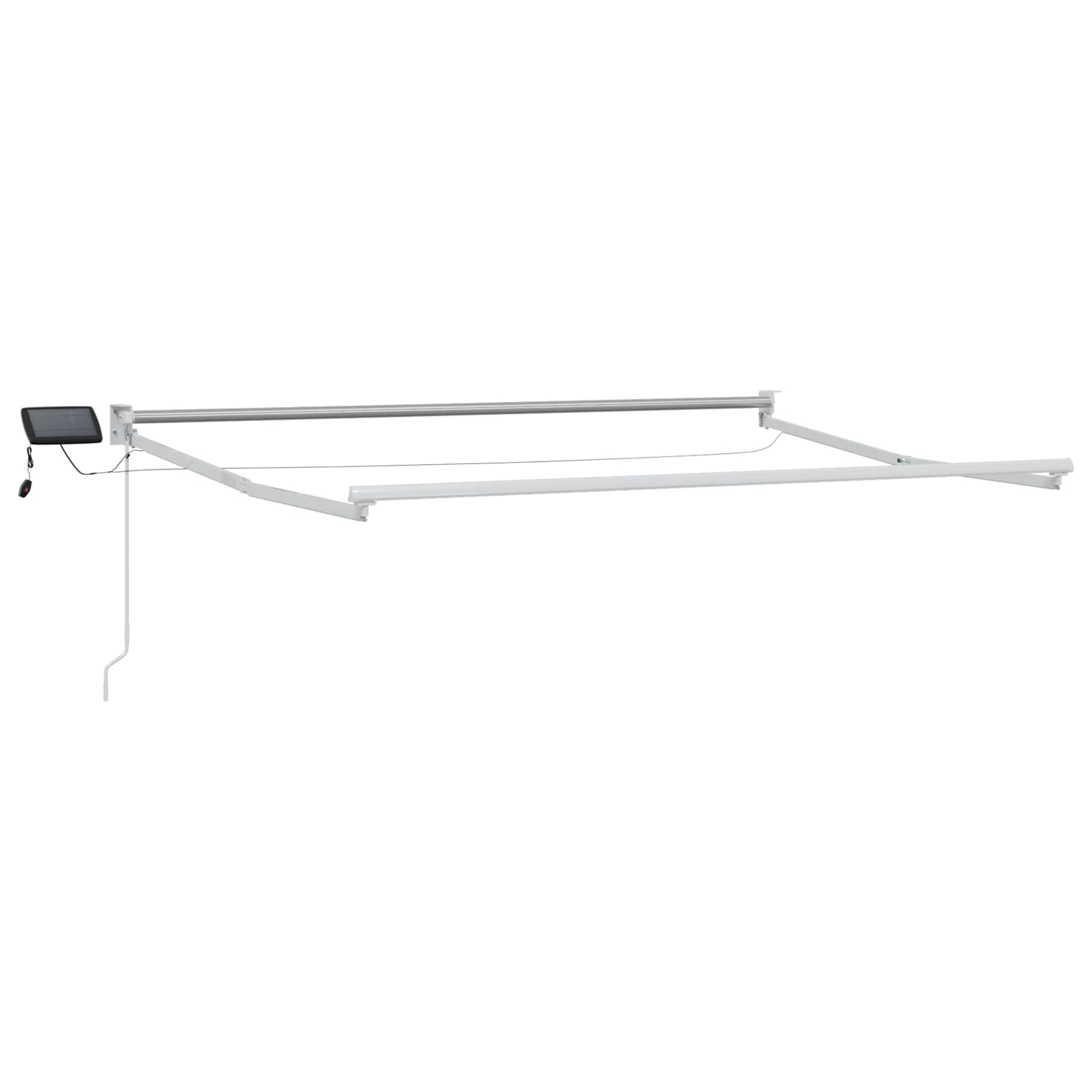 Manuelle Gelenkarmmarkise mit LEDs Beige und Weiß 3 x 2,5 m