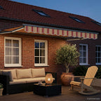 Manuelle Gelenkarmmarkise mit LEDs Mehrfarbig 3 x 2 m