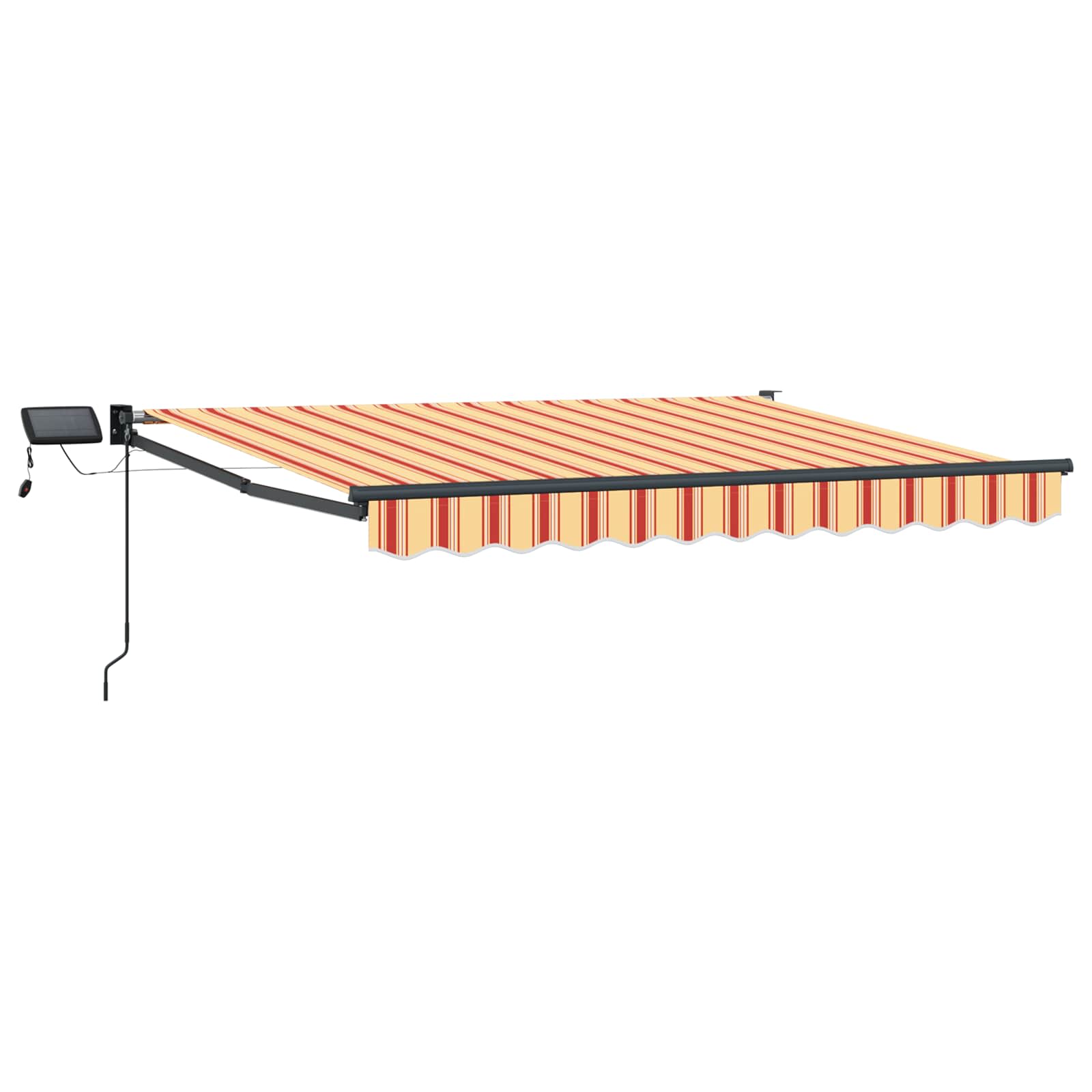 Manuelle Gelenkarmmarkise mit LEDs Mehrfarbig 3 x 2 m