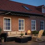 Manuelle Gelenkarmmarkise mit LEDs 3 x 2,5 m