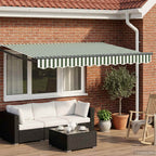 Manuelle Gelenkarmmarkise mit LEDs 3,5 x 2,5 m