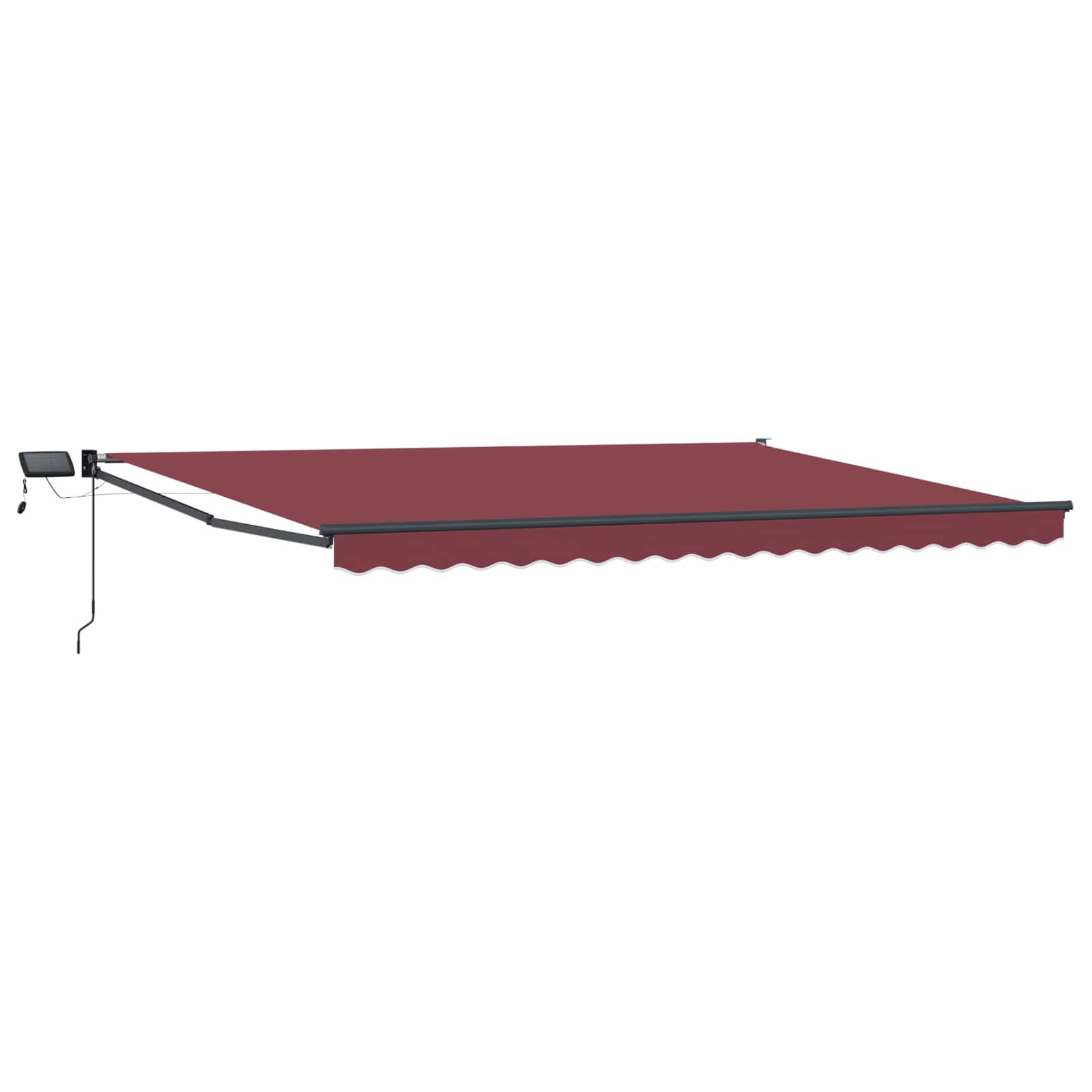 Manuelle Gelenkarmmarkise mit LEDs 4,5 × 3 m