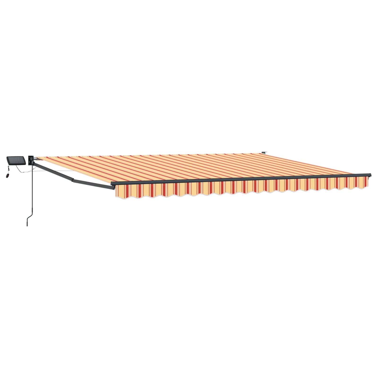 Manuelle Gelenkarmmarkise mit LEDs Mehrfarbig 4,5 × 3 m