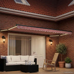 Manuelle Gelenkarmmarkise mit LEDs 4,5 × 3 m
