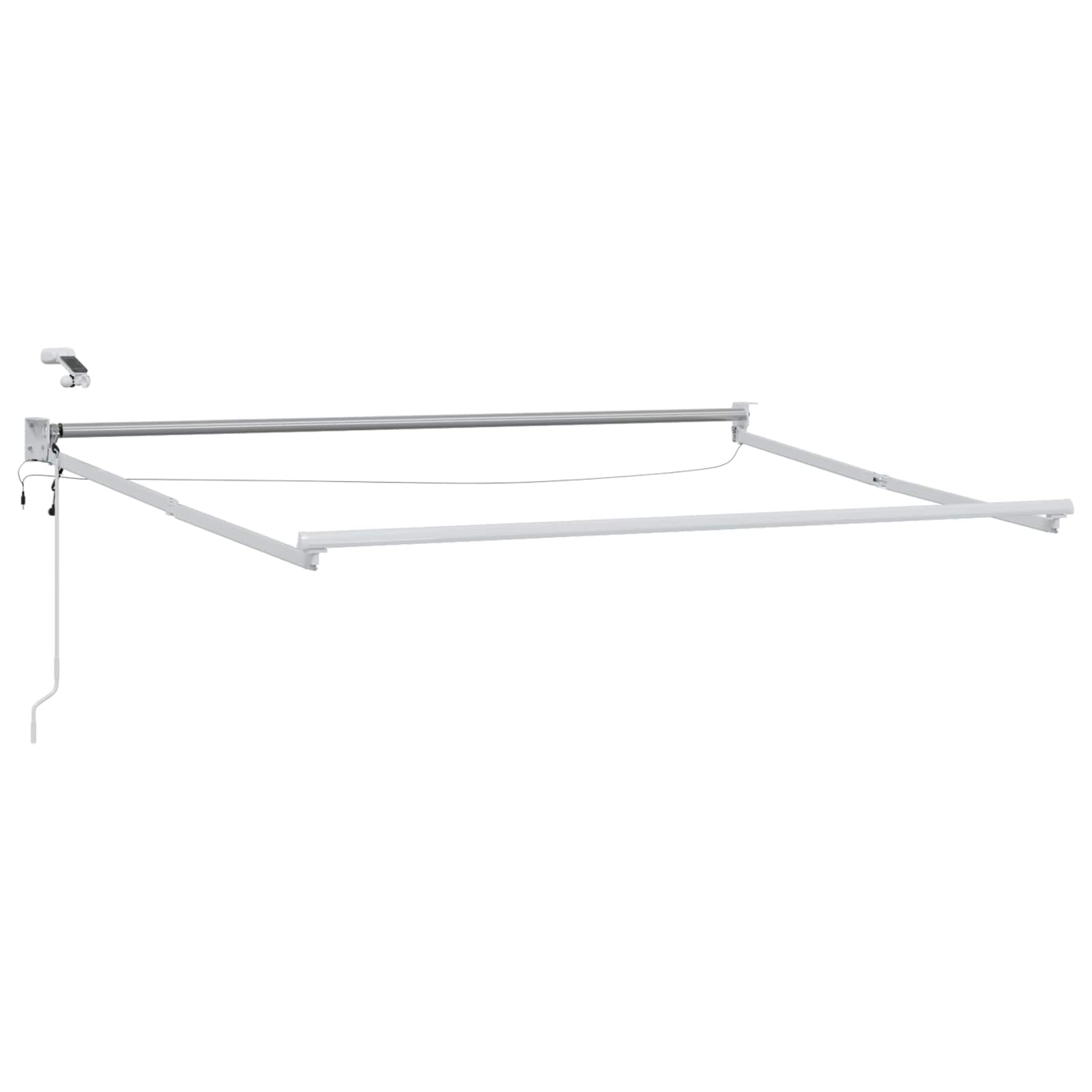 Elektrische ausziehbare Markise Hellgrau 2,5 x 2 m