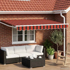 Elektrische ausziehbare Markise Orange und Braun 3 x 2,5 m