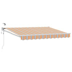 Elektrische ausziehbare Markise Blau und Orange 3 x 2,5 m