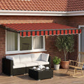 Elektrische ausziehbare Markise Orange und Braun 3,5 x 2,5 m