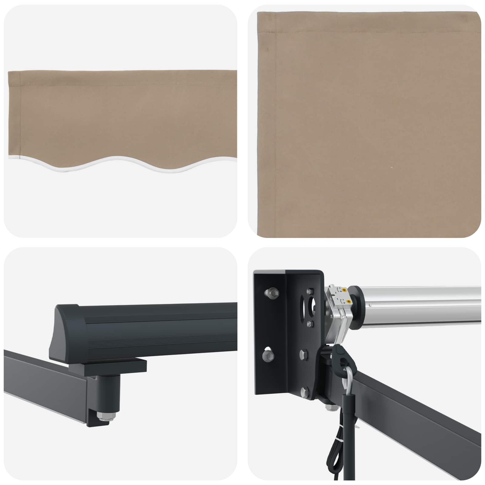 Elektrische ausziehbare Markise Beige 4 x 3 m