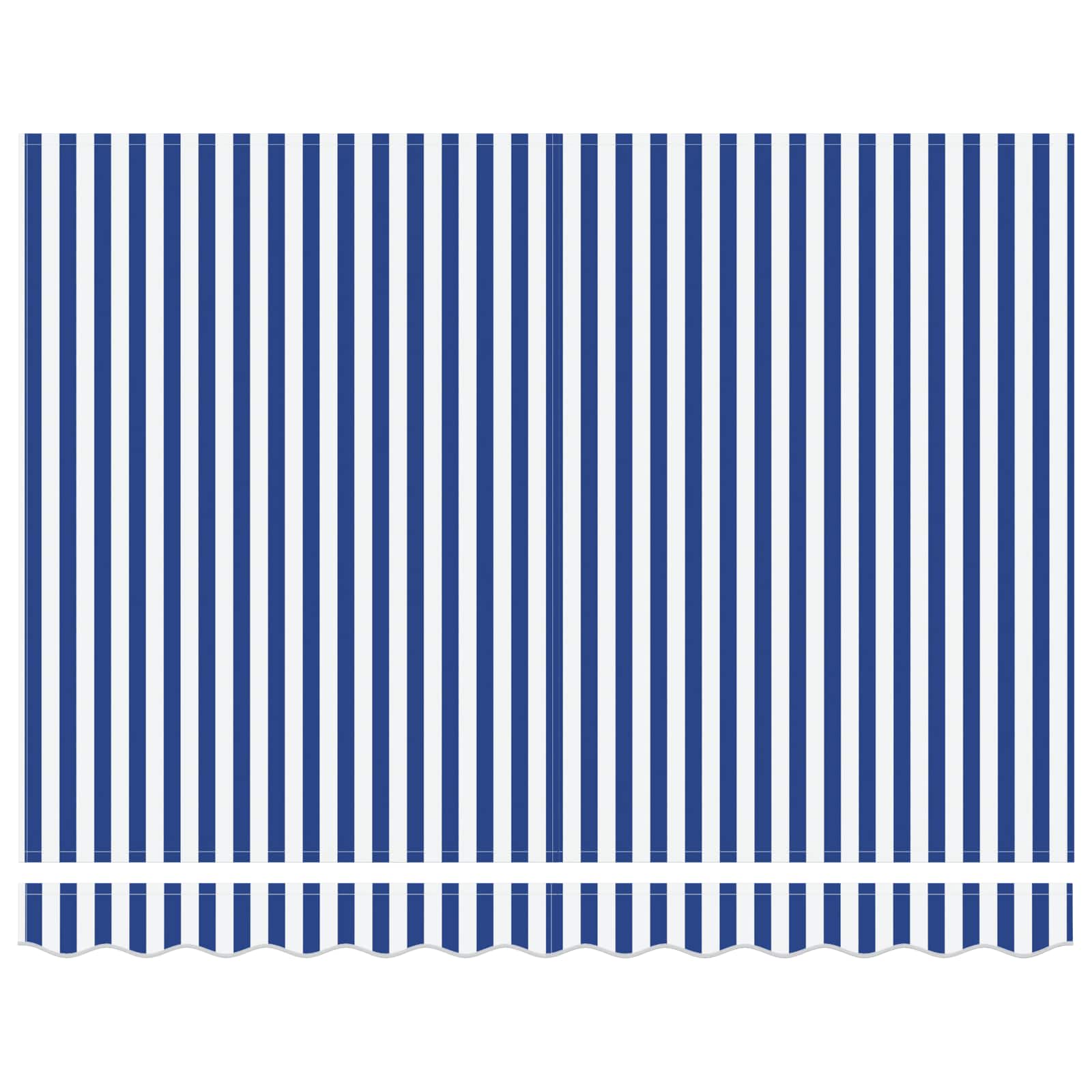 Elektrische ausziehbare Markise Blau und Weiß 2,5 x 2 m