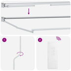 Elektrische ausziehbare Markise Blau und Weiß 3,5 x 2 m