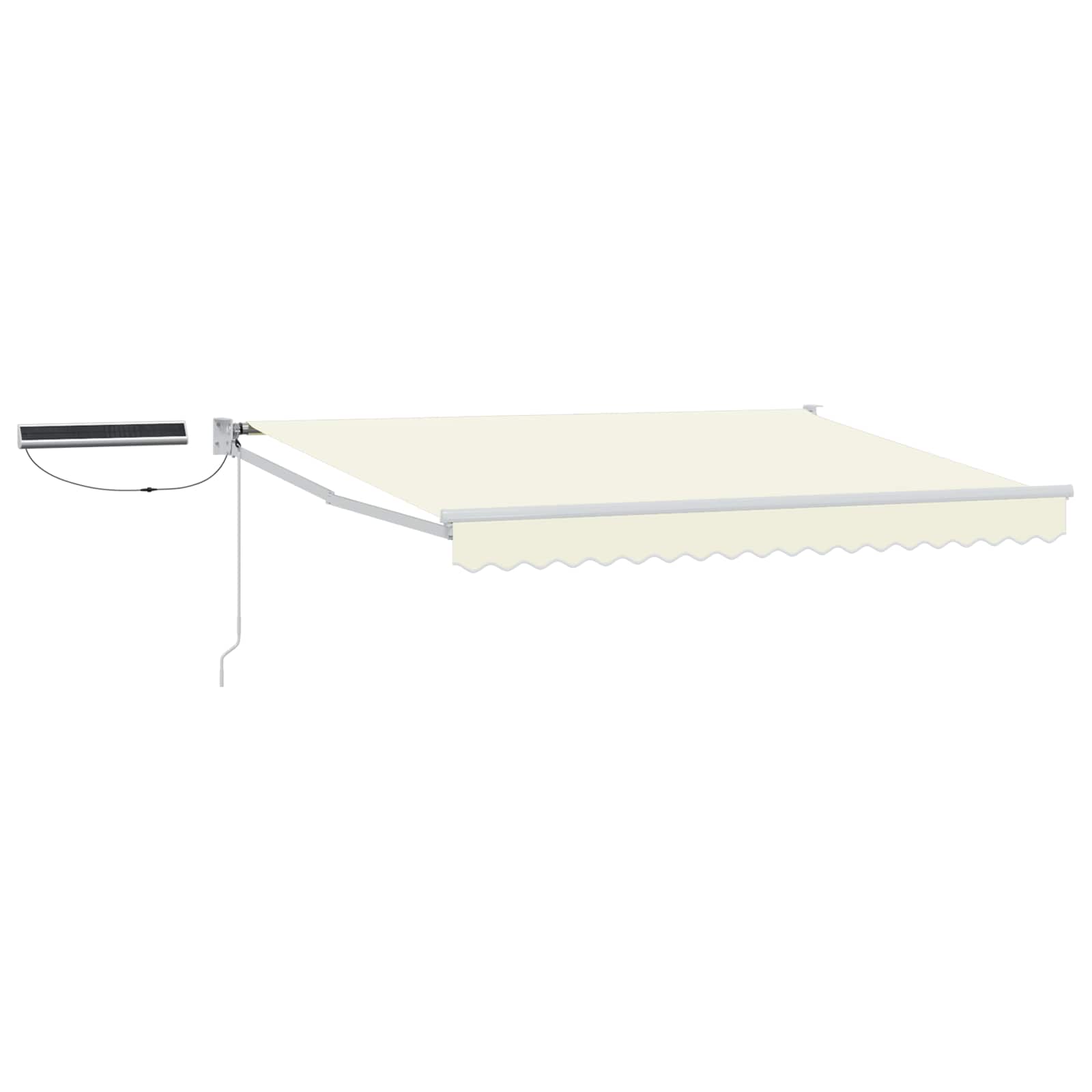 Elektrische ausziehbare Markise Creme und Weiß 3,5 x 2,5 m