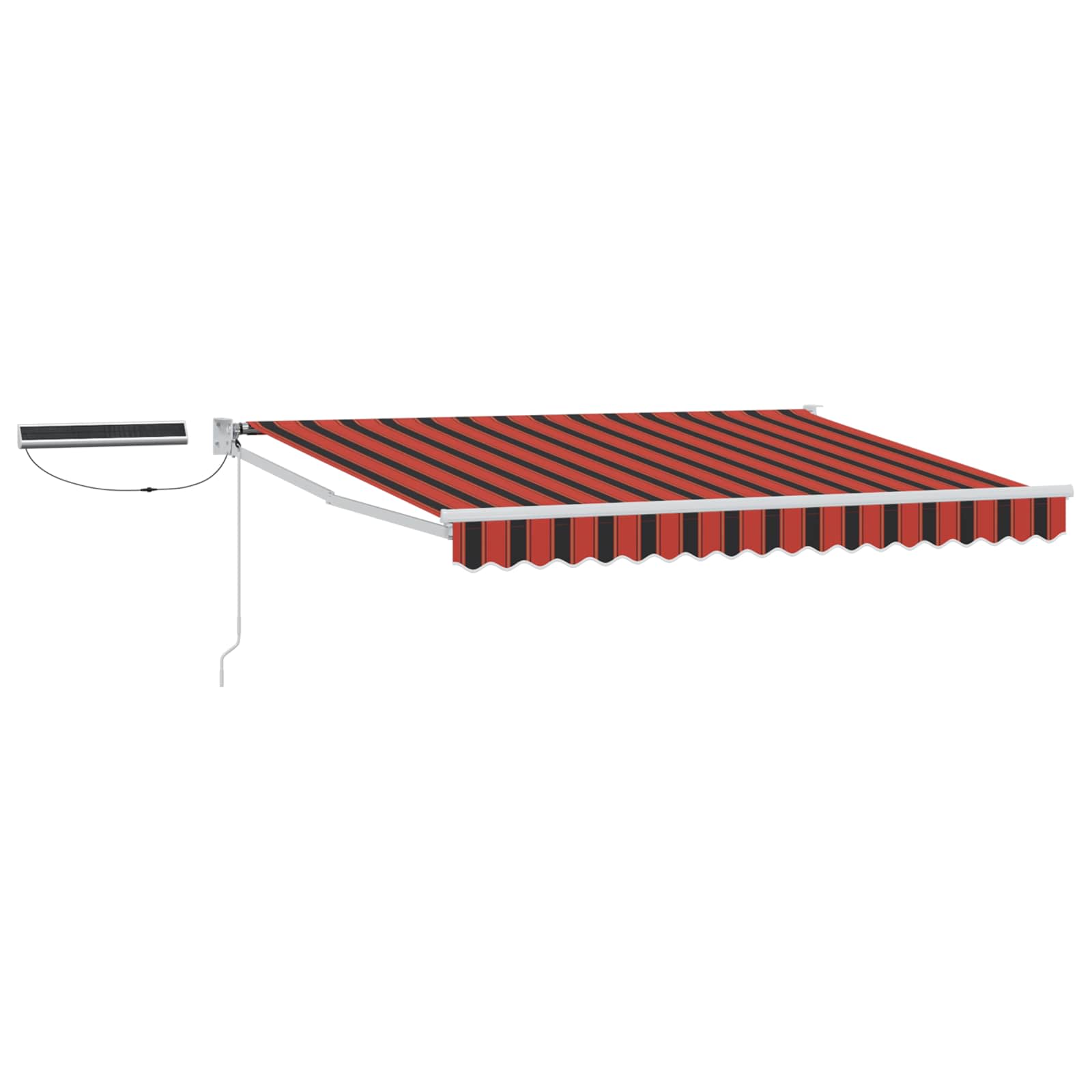 Elektrische ausziehbare Markise Orange, Braun, Weiß 3,5 x 2,5 m
