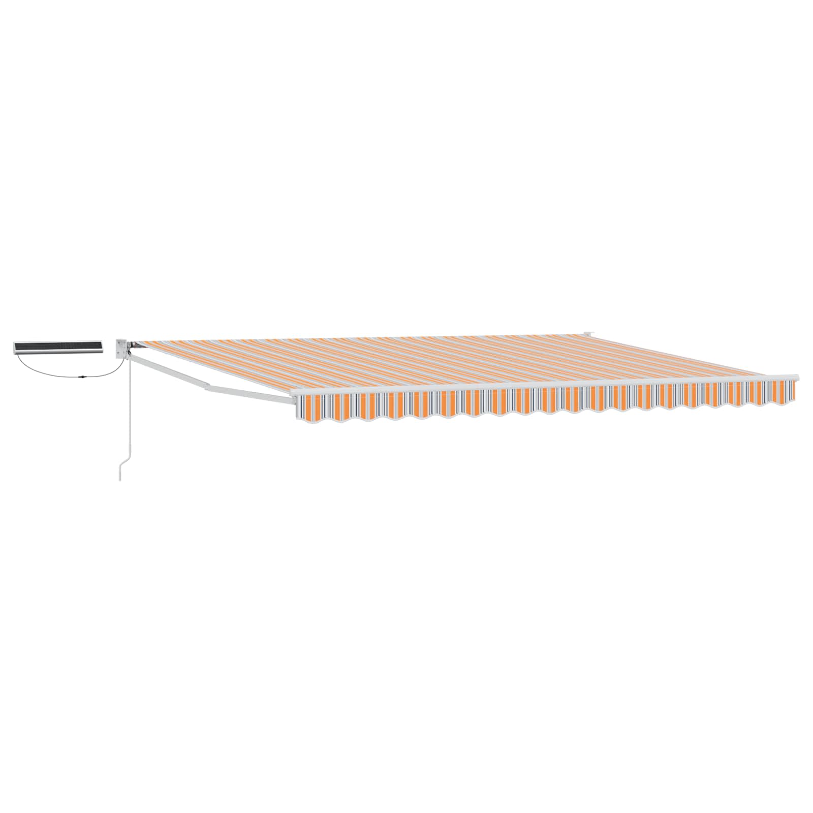 Elektrische ausziehbare Markise Blau, Orange, Weiß 4 x 3 m