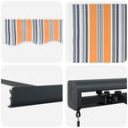 Einziehbare Markise Orange und Grau 400 x 300 cm