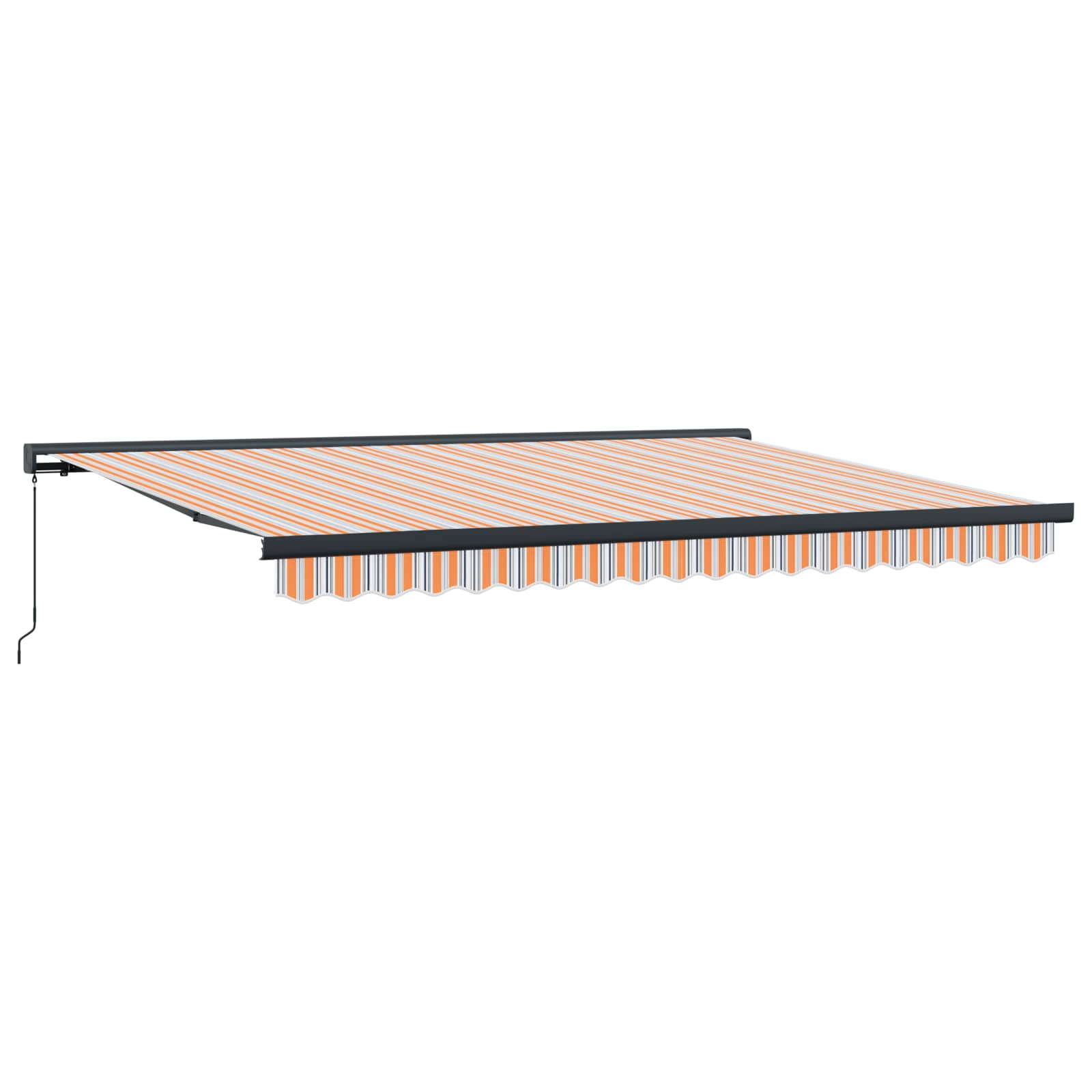 Einziehbare Markise Orange und Grau 400 x 300 cm