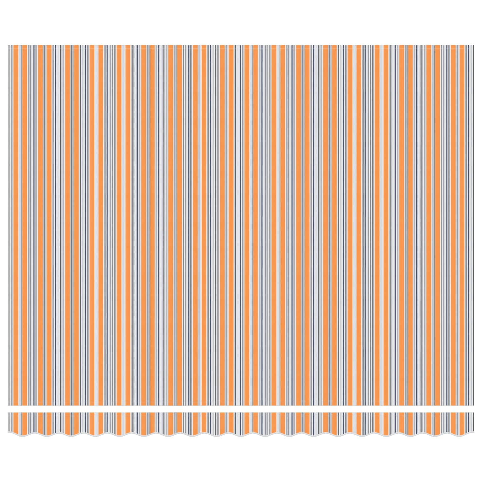 Einziehbare Markise Orange und Grau 400 x 300 cm