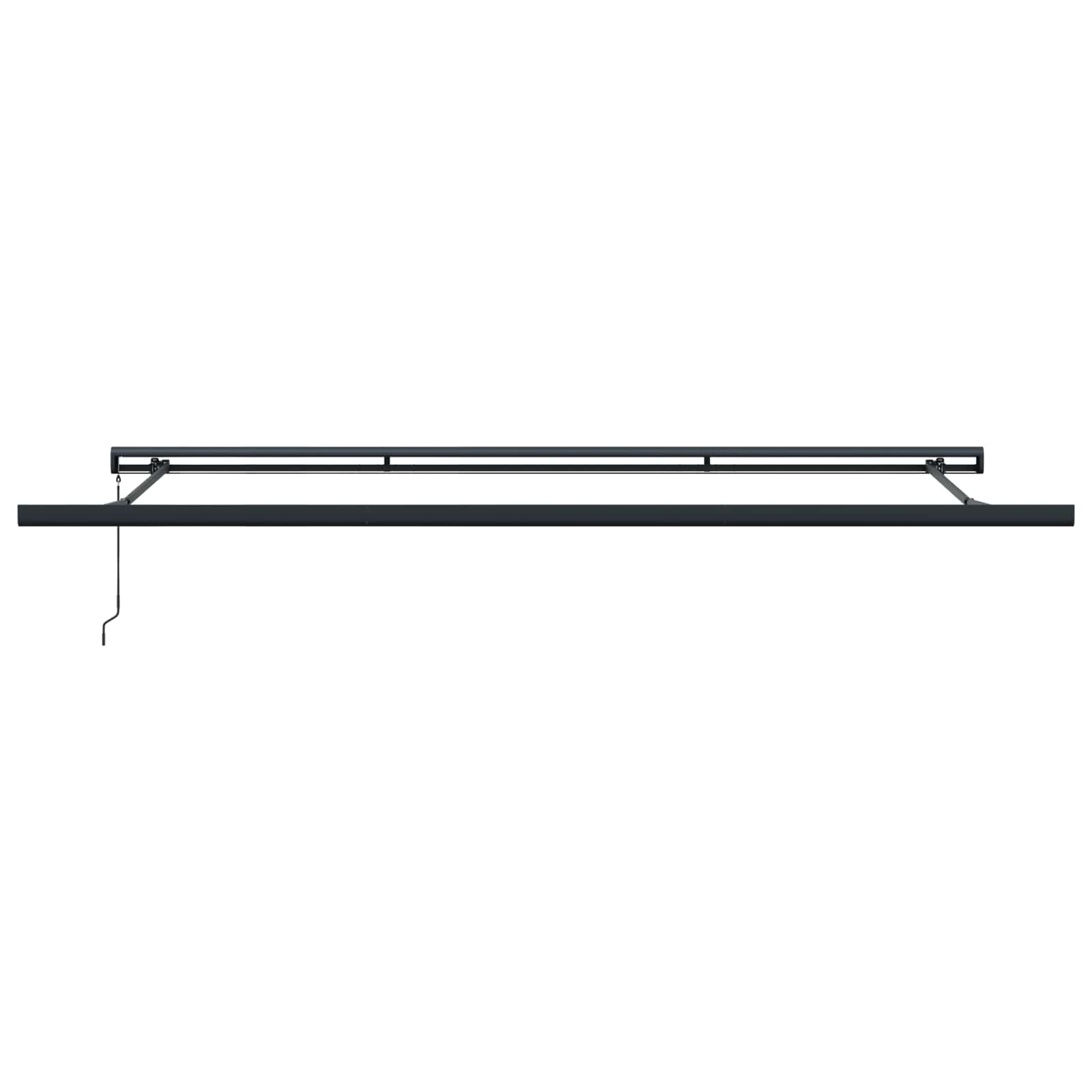 Einziehbare Markise Grün und Weiß 4 x 3 m Leinen und Aluminium