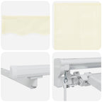 Manuell einziehbare Markise Creme 3 x 2,5 m