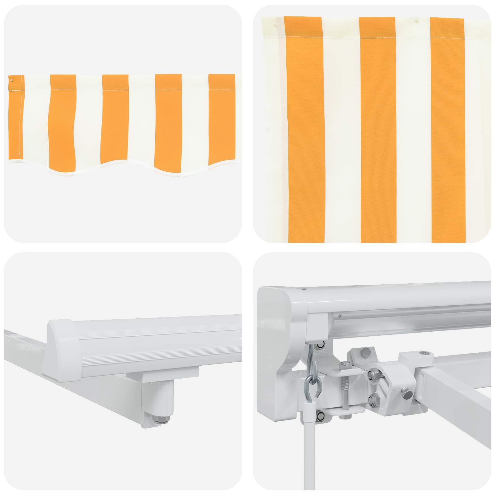 Manuell einziehbare Markise Orange 3,5 x 2,5 m