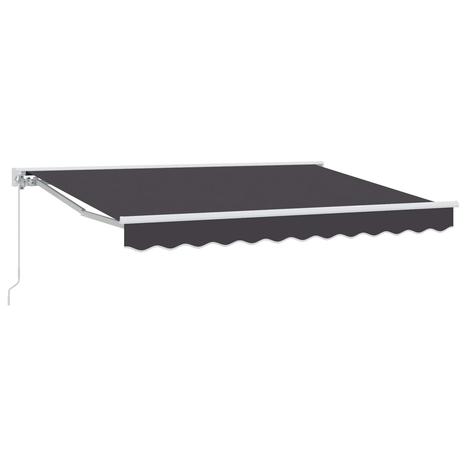 Manuell einziehbare Markise Anthrazit 3,5 x 2,5 m