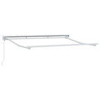 Manuell einziehbare Markise Braun 3,5 x 2,5 m