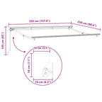 Manuell einziehbare Markise Braun 3,5 x 2,5 m