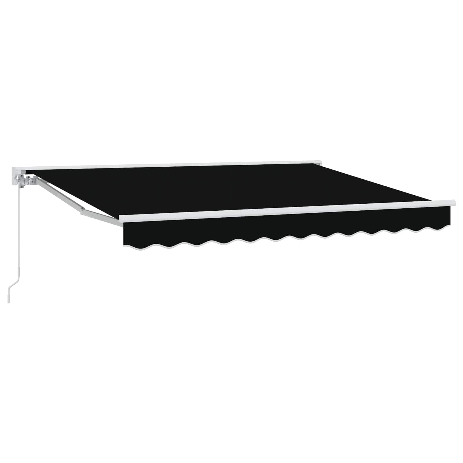 Manuell einziehbare Markise Schwarz 3,5 x 2,5 m