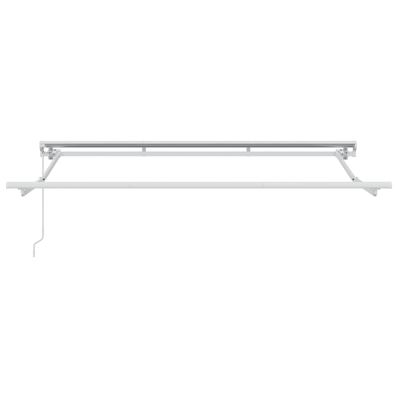 Manuell einziehbare Markise Schwarz 3,5 x 2,5 m