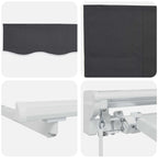 Manuell einziehbare Markise Anthrazit 4 × 3,5 m