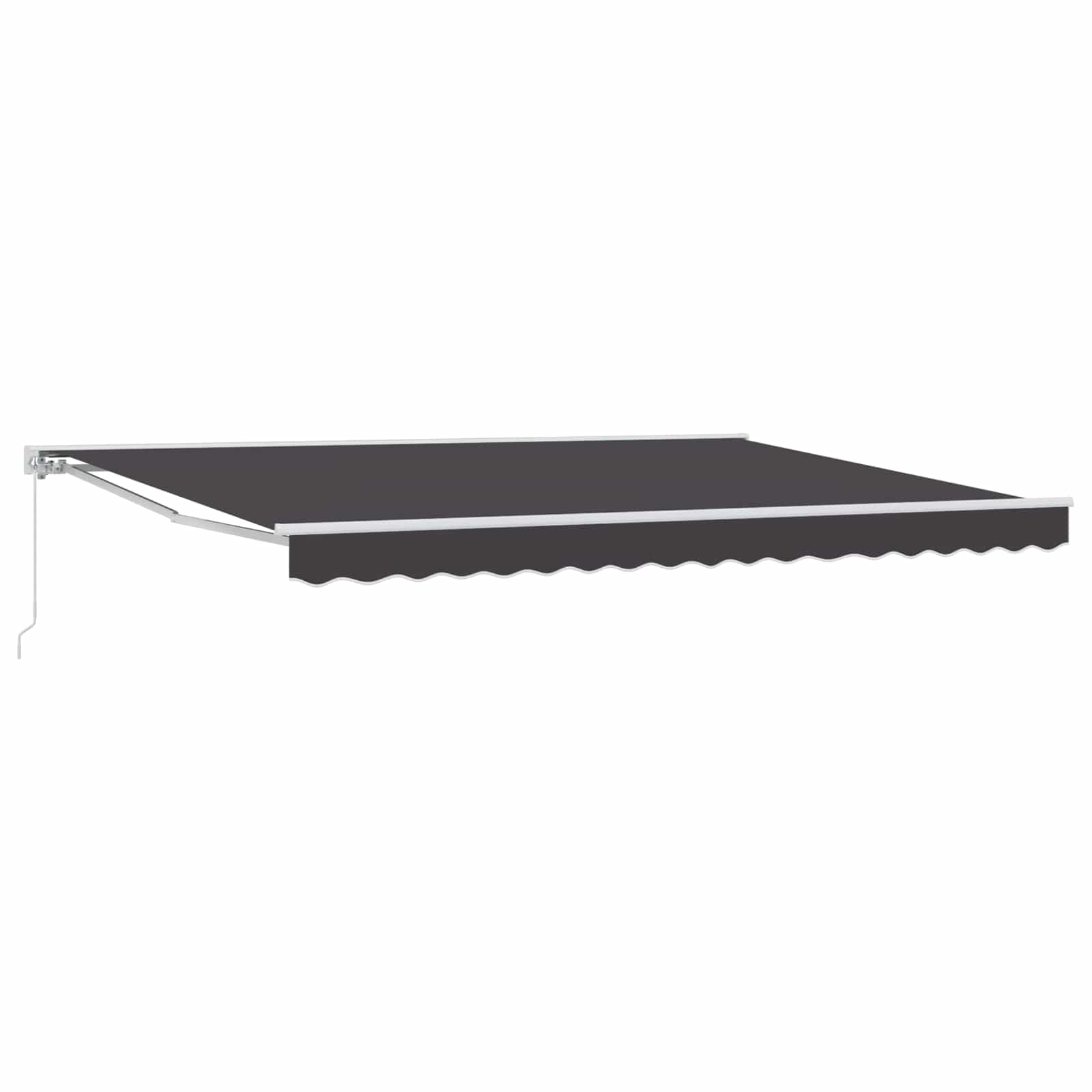 Manuell einziehbare Markise Anthrazit 4 × 3,5 m