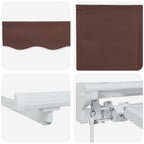 Manuell einziehbare Markise Braun 4 × 3,5 m