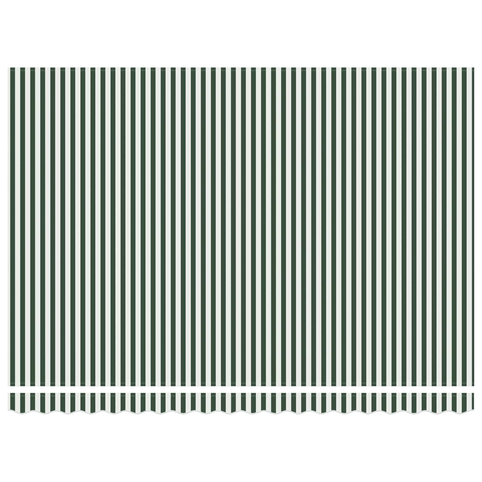 Manuell einziehbare Markise Grün und Weiß 4 × 3,5 m