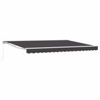 Manuell einziehbare Markise Anthrazit 4,5 × 3 m
