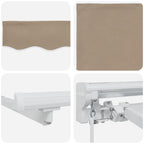 Manuell einziehbare Markise Beige 5 x 3,5 m