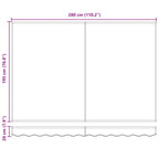 Manuell einziehbare Markise Creme 3 x 2 m