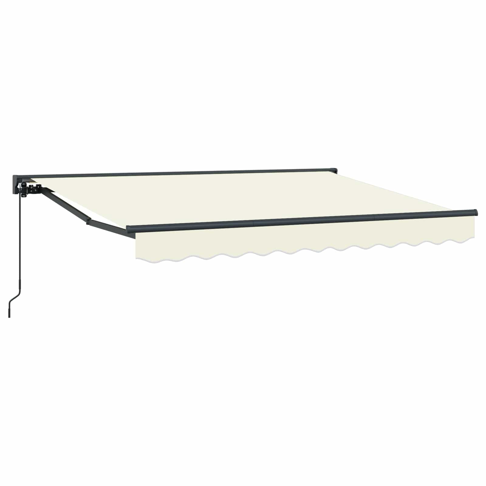 Manuell einziehbare Markise Creme 3,5 x 2 m