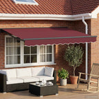 Manuell einziehbare Markise Bordeauxrot 3,5 x 2 m