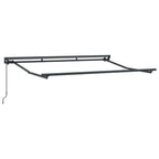 Manuell einziehbare Markise Braun 3,5 x 2 m